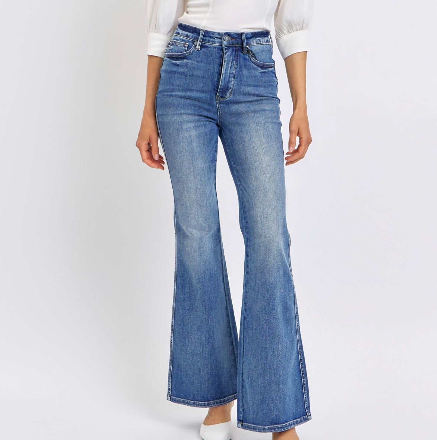 Judy Blue High Waist (Tummy Control) Hem Flare