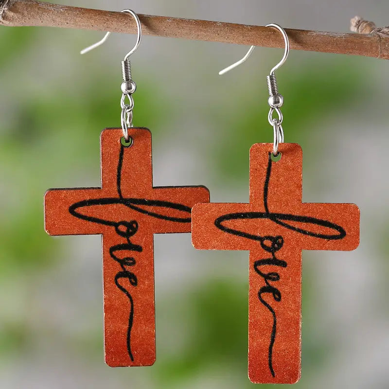 Cross Dangle Earrings