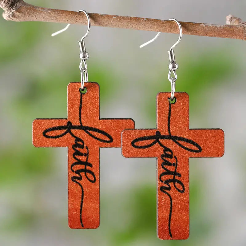 Cross Dangle Earrings