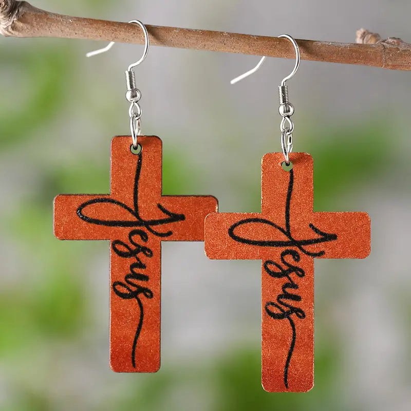 Cross Dangle Earrings