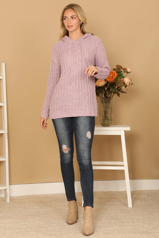 Lilac Popcorn Sweater