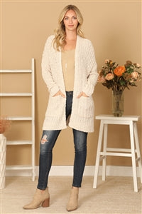 Cream Popcorn Cardigan