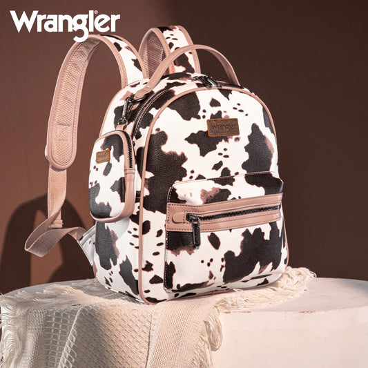 Wrangler Pink Cow Print Back Pack