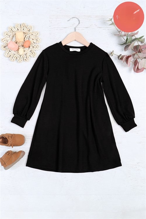 Black French Terry Dress