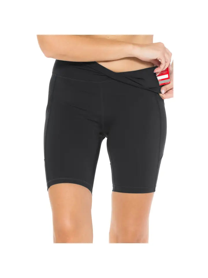 Black Biker Shorts Premium Nylon (8" Inseam)