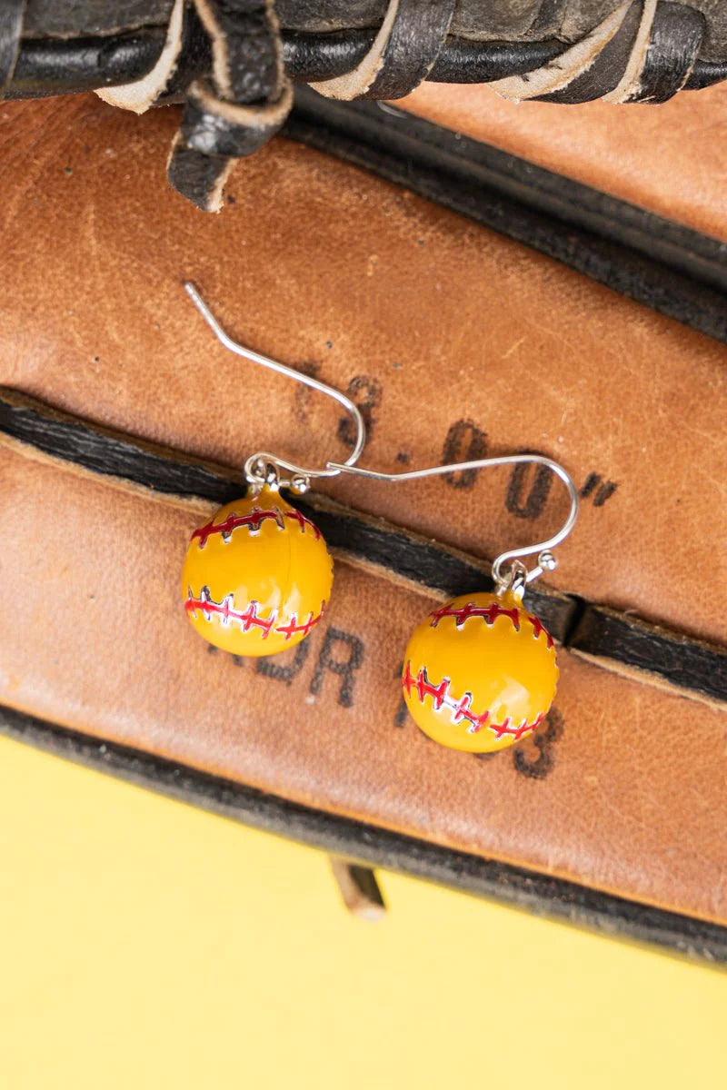 EPOXY SPORTS DANGLE HOOK EARRINGS