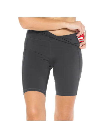 Black Biker Shorts Premium Nylon (8" Inseam)