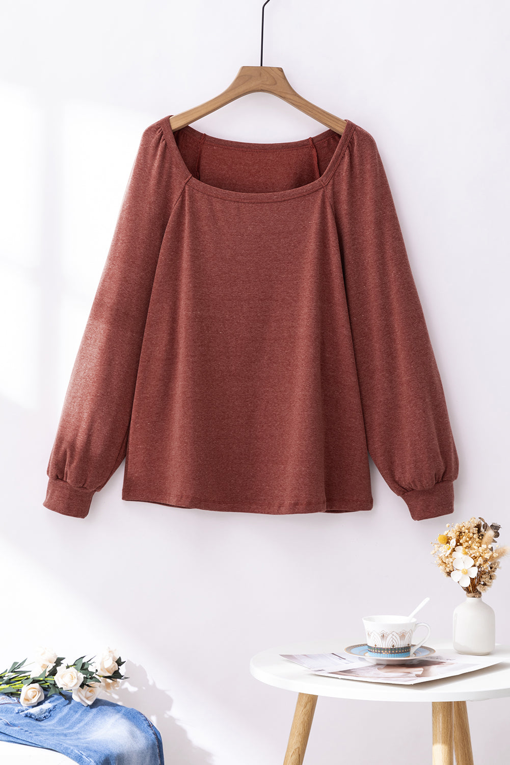 Square Neck Knit Top