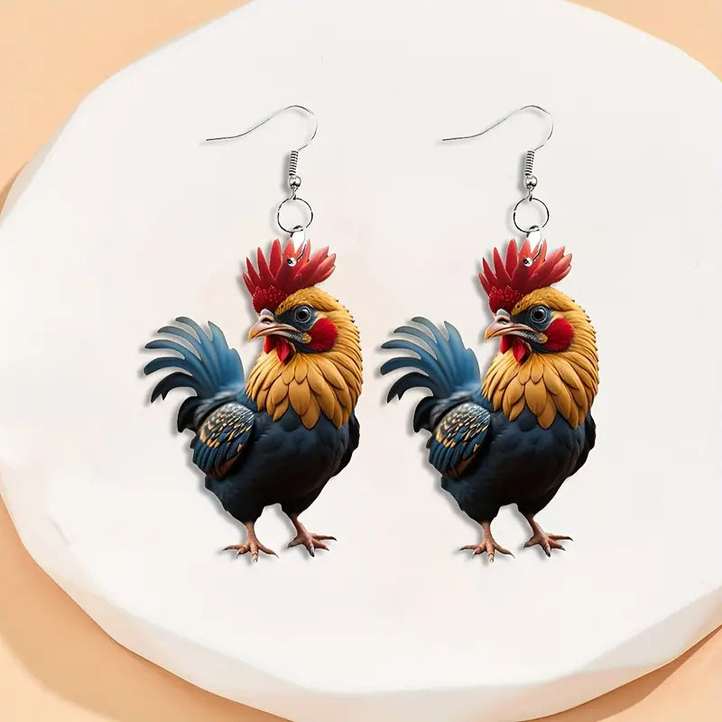 Chicken Acrylic Earrings